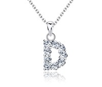 Necklace Silver D Shape SSLPE-D